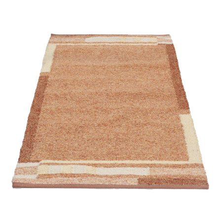 Rag rug 88x171 brown-beige cotton rag rug