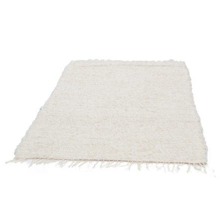 Fluffy carpet beige 119x174 long fibre soft rag rug
