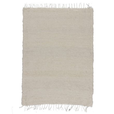 Rag rug 168x120 fluffy beige cotton Rag rug