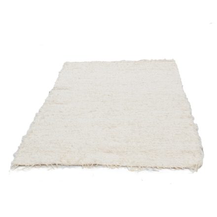 Fluffy carpet beige 120x164 long fibre soft rag rug
