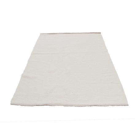 Rag rug 206x130 white cotton Rag rug