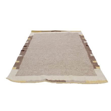 Rag rug 164x235 brown cotton rag rug