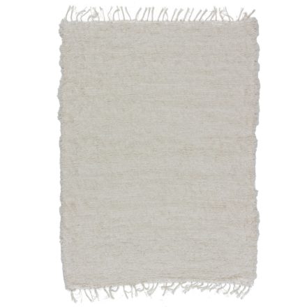 Rag rug 167x121 fluffy beige cotton Rag rug