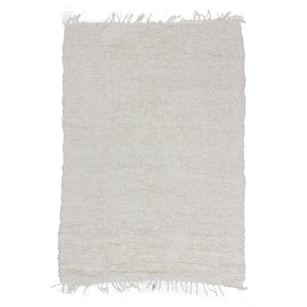 Fluffy carpet beige 121x167 long fibre soft rag rug