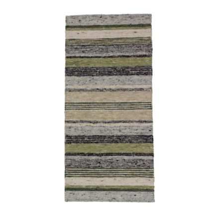 Thick woven rug Rustic 70x151 modern wool rug