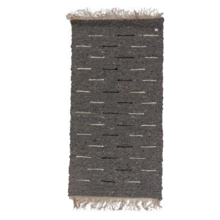 Thick woven rug Rustic 70x136 modern wool rug