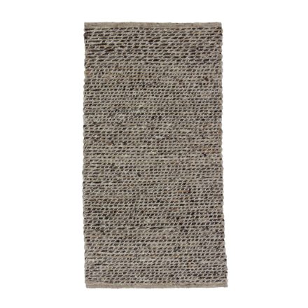 Thick woven rug Rustic 69x136 modern wool rug