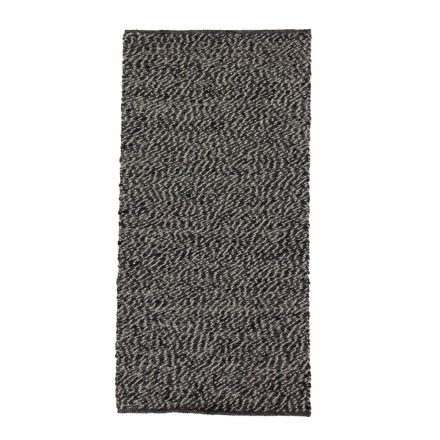 Thick woven rug Rustic 70x141 modern wool rug