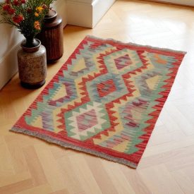 Kilim rug Chobi 64x90 hand woven Afghan Kilim rug