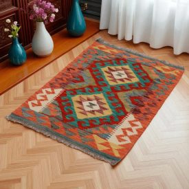 Kilim rug Chobi 63x94 hand woven Afghan Kilim rug
