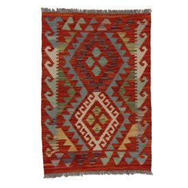 Hand woven Afghan wool Chobi Kilim rug 65x91 cm