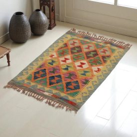 Kilim rug Chobi 65x98 hand woven Afghan Kilim rug