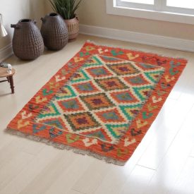 Kilim rug Chobi 85x60 hand woven Afghan Kilim rug