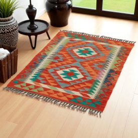 Afghan Kilim rug Chobi 119x87 handmade flat woven rug
