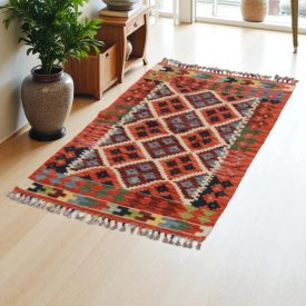 Kilim rug Chobi 125x75 hand woven Afghan Kilim rug