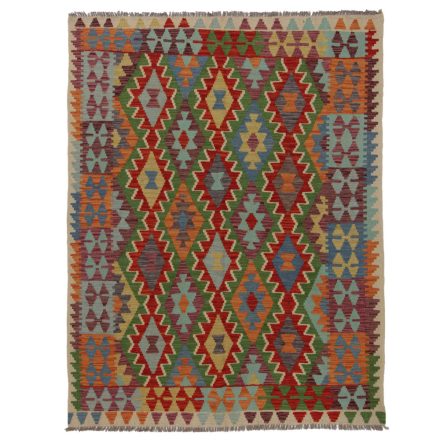Kelim rug Chobi 196x153 hand woven Afghan Kelim rug