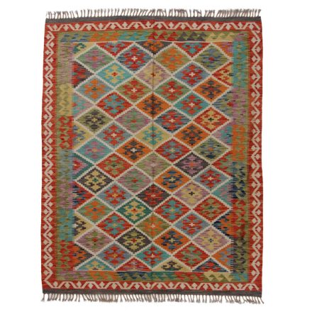 Kelim rug Chobi 196x156 hand woven Afghan Kelim rug