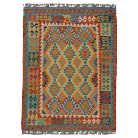 Kelim rug Chobi 197x152 hand woven Afghan Kelim rug