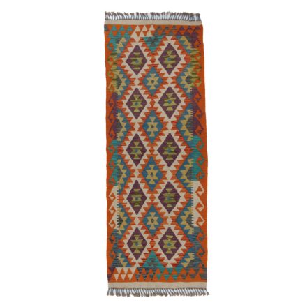 Kelim rug Chobi 76x202 hand woven Afghan Kelim rug