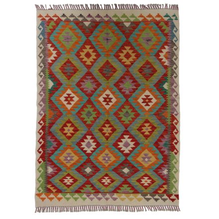 Kelim rug Chobi 196x144 hand woven Afghan Kelim rug