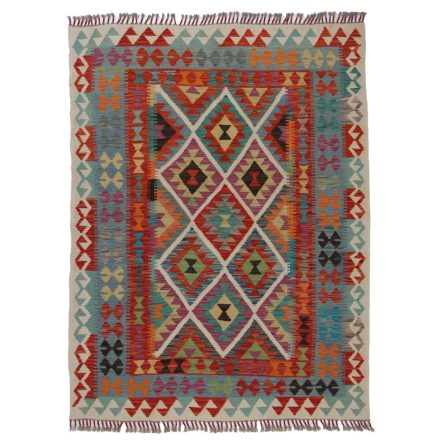 Kelim rug Chobi 193x147 hand woven Afghan Kelim rug