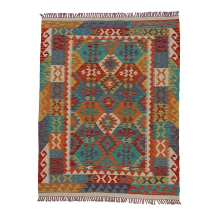 Kelim rug Chobi 198x157 hand woven Afghan Kelim rug