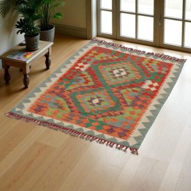 Kilim rug Chobi 136x88 hand woven Afghan Kilim rug