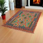 Kilim rug Chobi 144x106 hand woven Afghan Kilim rug