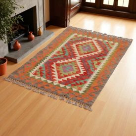 Kilim rug Chobi 83x126 hand woven Afghan Kilim rug