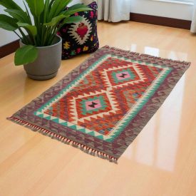 Kilim rug Chobi 84x122 hand woven Afghan Kilim rug
