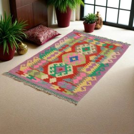 Kilim rug Chobi 83x124 hand woven Afghan Kilim rug