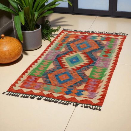 Kilim rug Chobi 126x80 hand woven Afghan Kilim rug