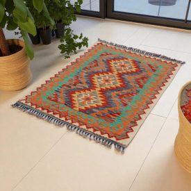 Kilim rug Chobi 85x119 hand woven Afghan Kilim rug