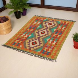 Kilim rug Chobi 118x88 hand woven Afghan Kilim rug