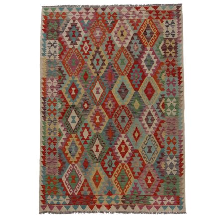 Vintage Kelim rug Chobi 253x179 hand woven Afghan Kelim rug