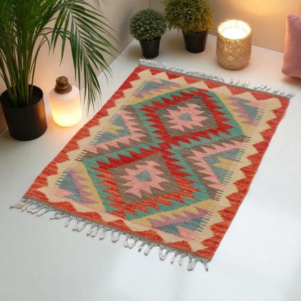 Kilim rug Chobi 91x62 hand woven Afghan Kilim rug