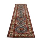 Kazak oriental runner rug 80x301 handmade carpet for hallway