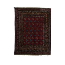 Oriental rug Aqcha Bukhara 152x193 handmade afghan carpet