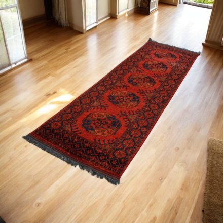 Afghan runner carpet Kargai 75x266 Oriental handmade rug