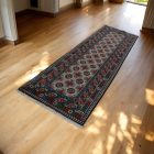 Oriental runner carpet Aqcha Elephantfoot 80x285 handmade afghan rug