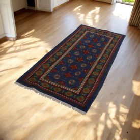 Oriental runner rug Aqcha Bukhara 81x190 handmade afghan carpet