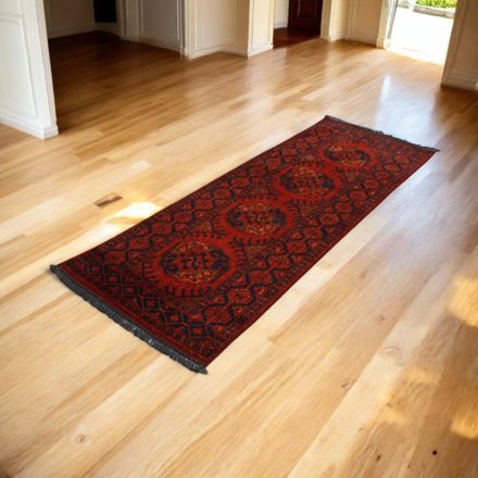 Afghan runner rug Kargai Elephantfoot 72x212 handmade oriental carpet