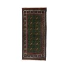 Oriental runner rug Aqcha Bukhara 96x205 handmade afghan carpet