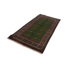 Oriental runner rug Aqcha Bukhara 96x205 handmade afghan carpet