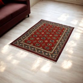 Oriental rug Aqcha 101x148 handmade afghan carpet