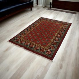 Oriental rug Aqcha Bukhara 128x183 handmade afghan carpet