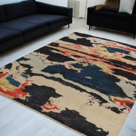 Oriental rug Afshar naqsha 200x296 handmade afghan carpet