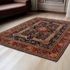 Afghan rug Caucasian design 254x352 handmade carpet for living room