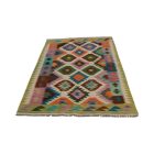 Maimana Kilim rug 123x177 hand woven afghan wool Kilim