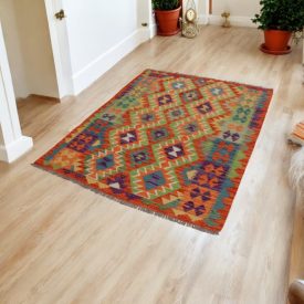 Afghan hand woven Kilim 130x167 Maimana Kilim rug